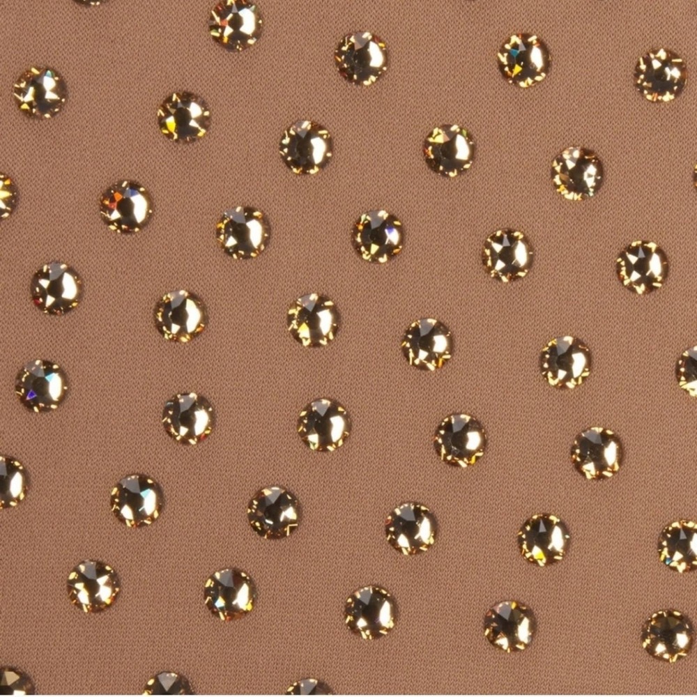 Skims Sparkle Jersey Swarovski Crystal Mini Triangle Bra Clay 4X NWT - Picture 4 of 8